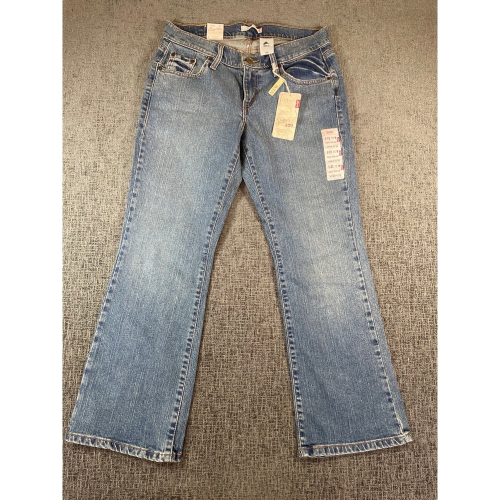 Levis 529 Curvy Bootcut Jeans Blue Denim Mid Rise Stretch Size 10P Med NWT